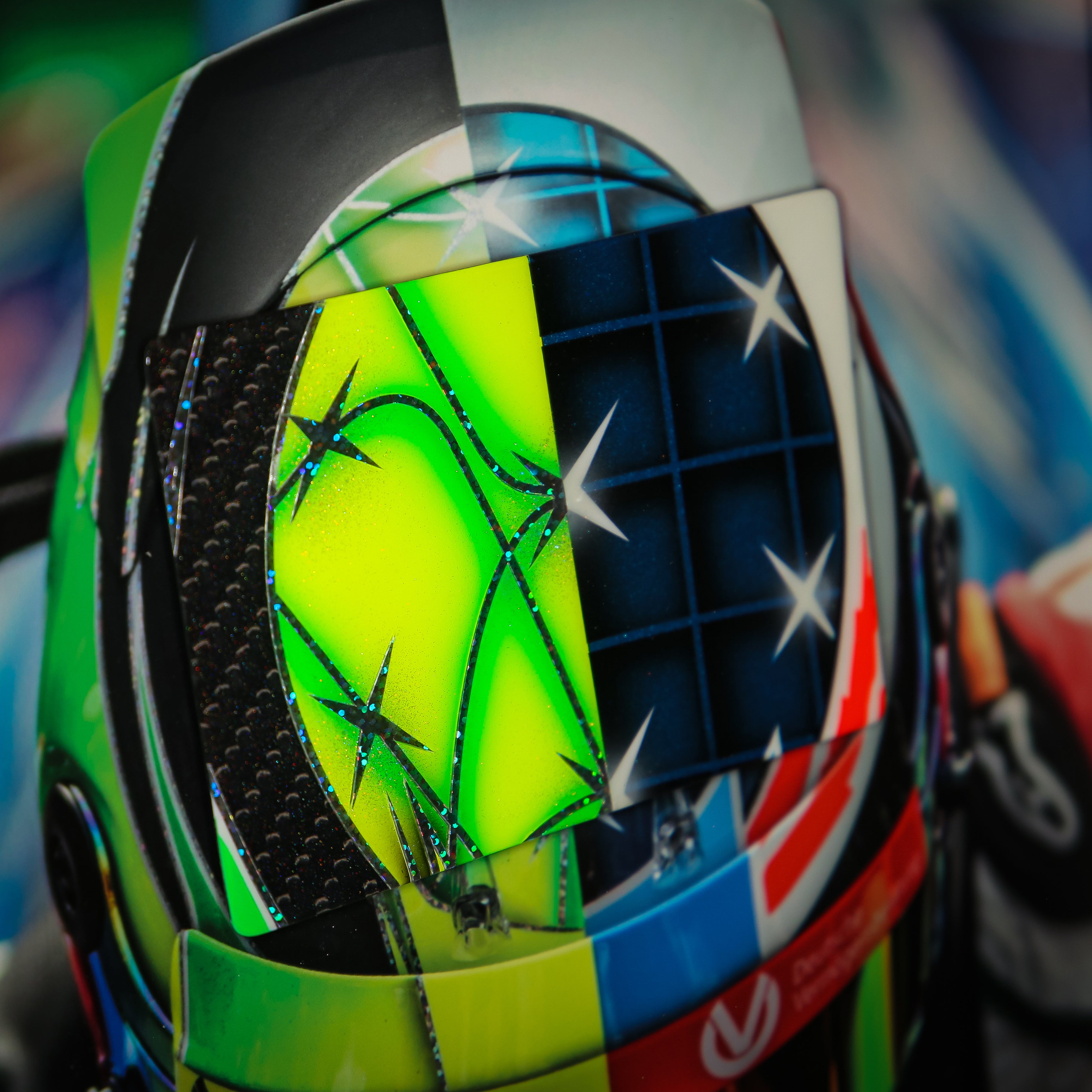 Mick Schumacher 3D image with original painted carbon plate