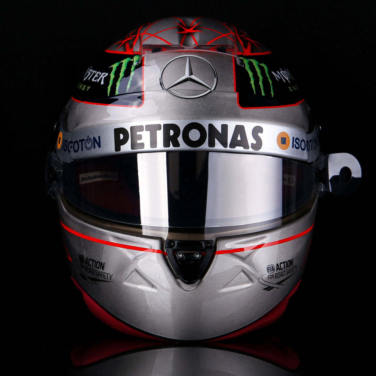 Michael Schumacher replica platinum helmet 1:1 Spa 300th GP 2012
